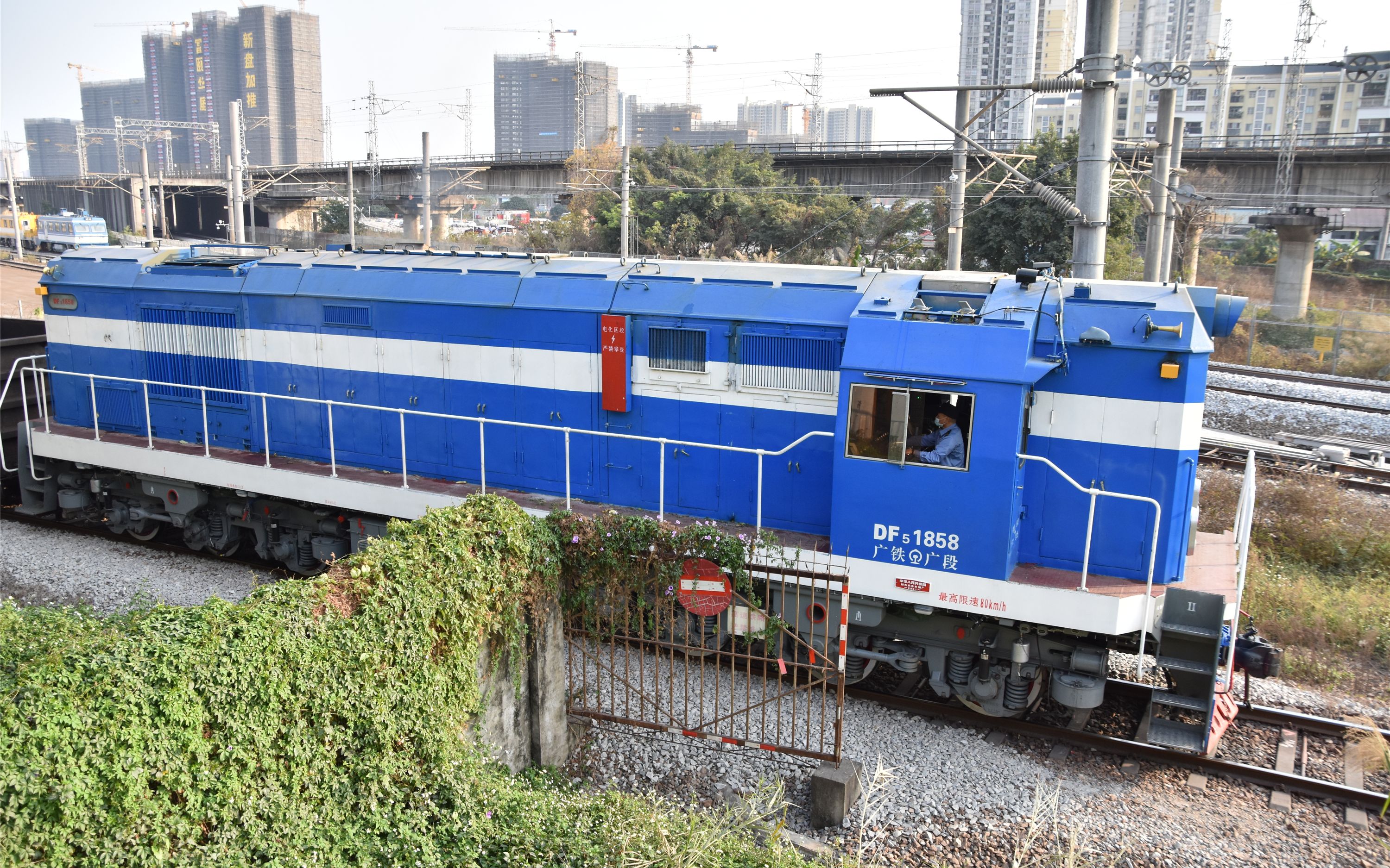 广铁广段东风51858广汽专用线调车小运转作业