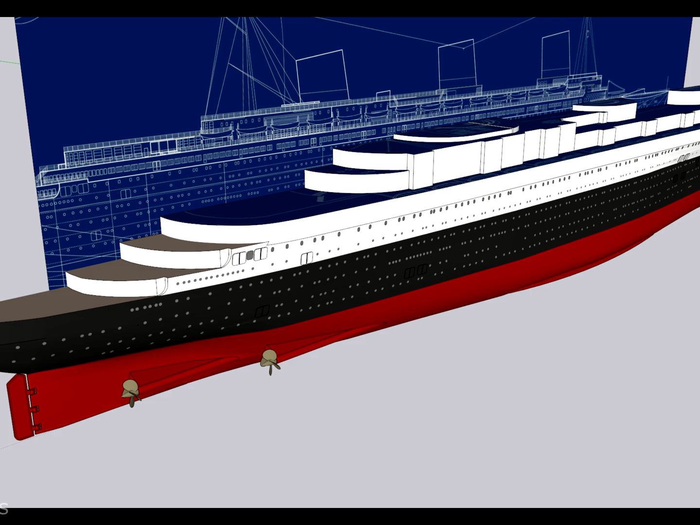 ss normandie 3d 模型 - sketchup(僅提供照片)