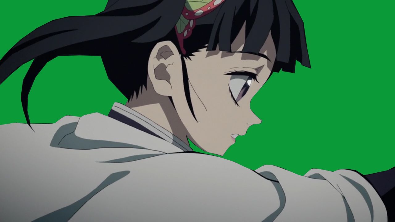 【鬼灭之刃】香奈乎和祢豆子绿幕_哔哩哔哩_bilibili