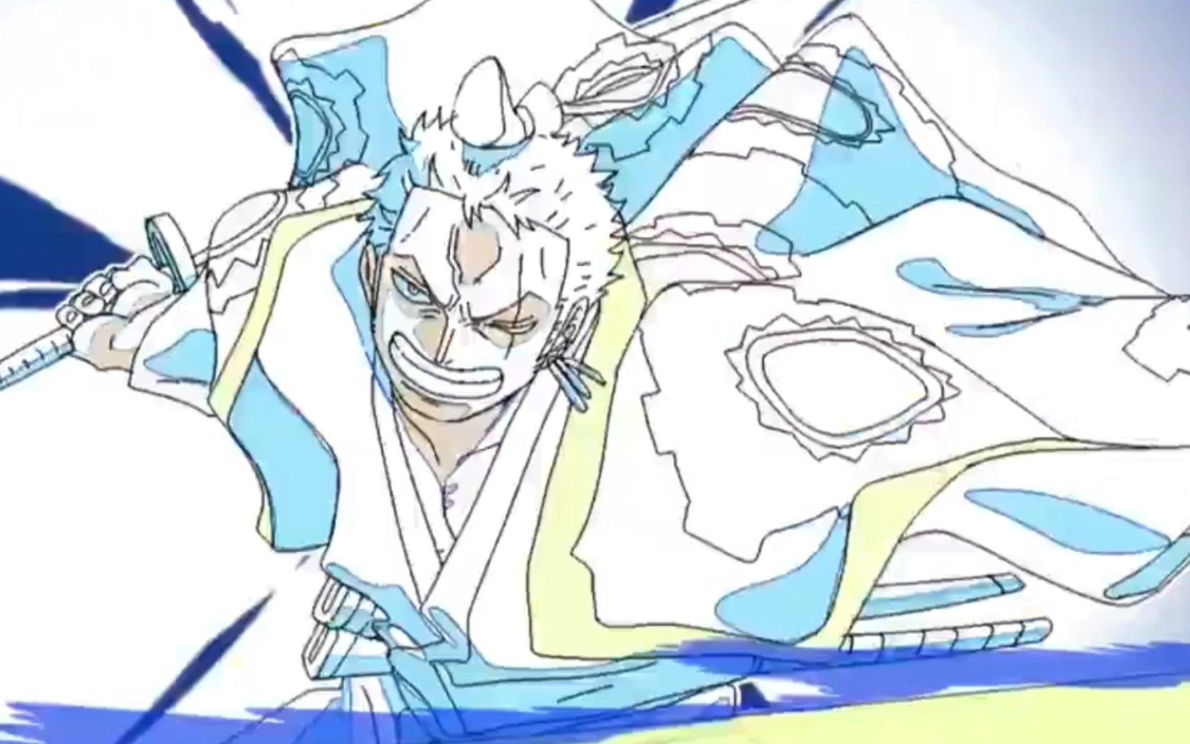 原画师动画:索隆vs镰藏(海贼王)_哔哩哔哩_bilibili