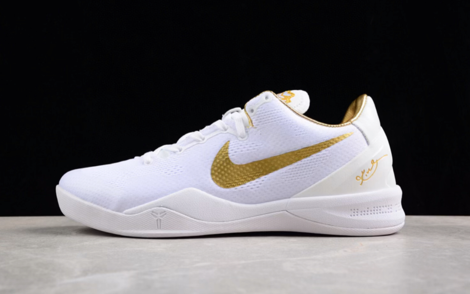 耐克 nike kobe 8 protro white gold 白金荣耀科比八代编织篮球鞋fv