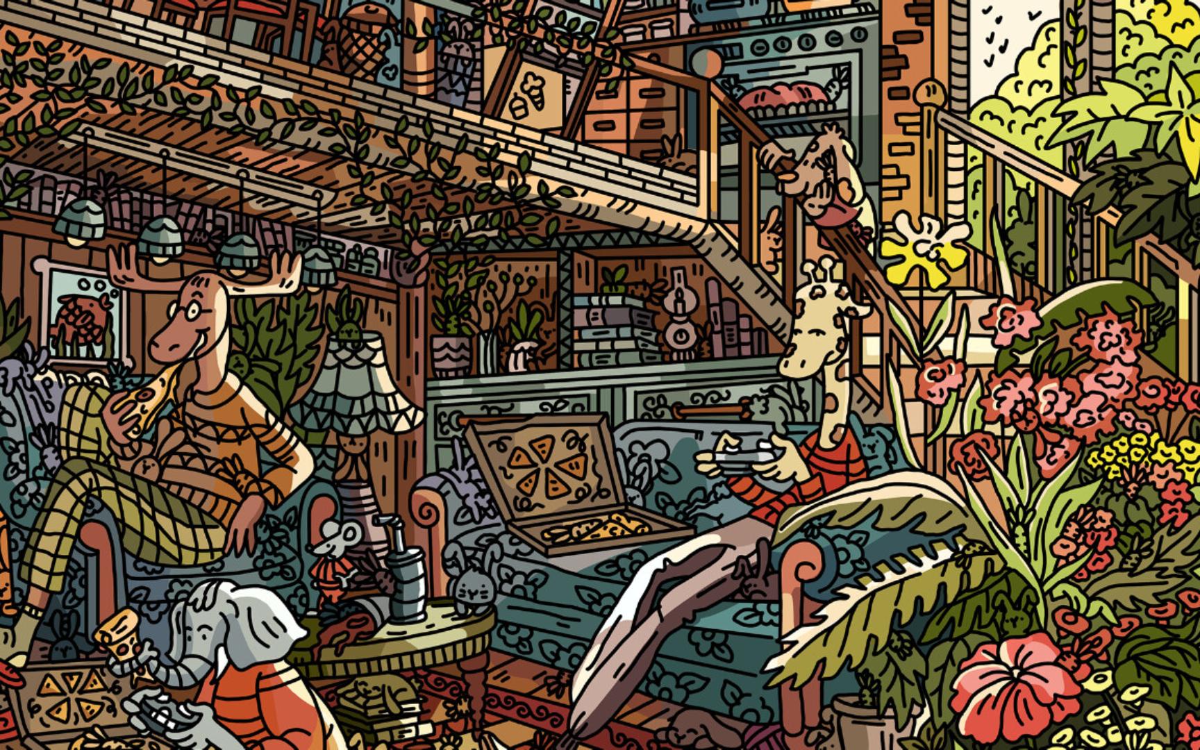 手绘解谜风格休闲游戏 我 委 托 了 一 些 兔 子 6