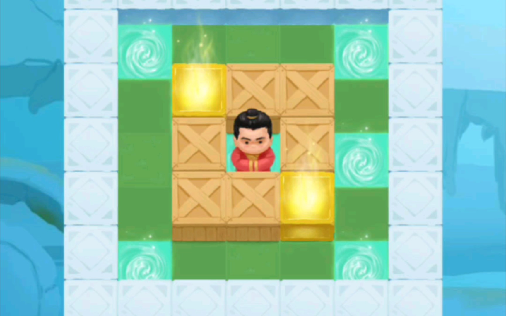 活动作品微信主公推箱子43到49卡50了