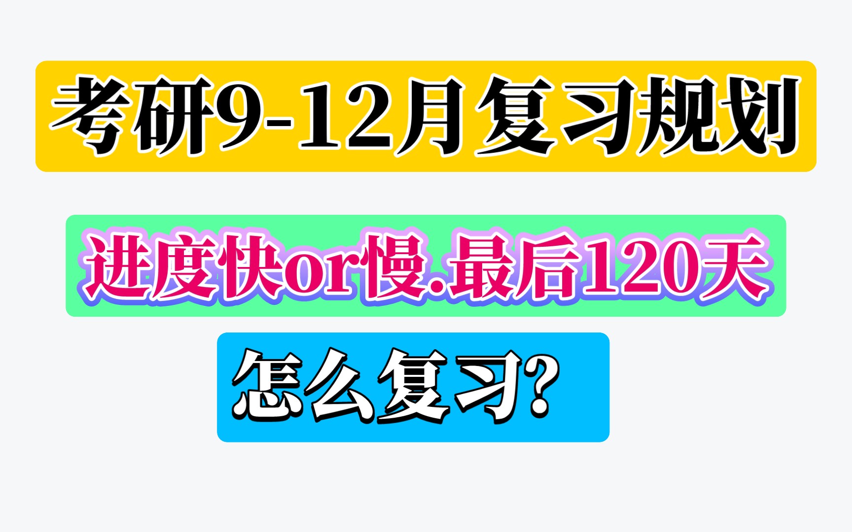 考研912月复习规划,进度慢怎么复习?哔哩哔哩bilibili