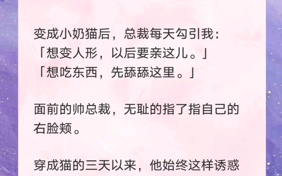 变成小奶猫后,总裁每天勾引我:【想变人形,以后要亲这儿】【想吃东西,先舔舔这里.】哈哈哈哈~哔哩哔哩bilibili