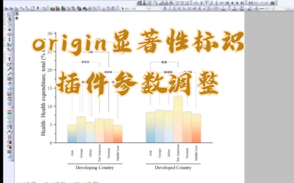 [图]origin怎么添加显著性标识（二）｜插件参数调整