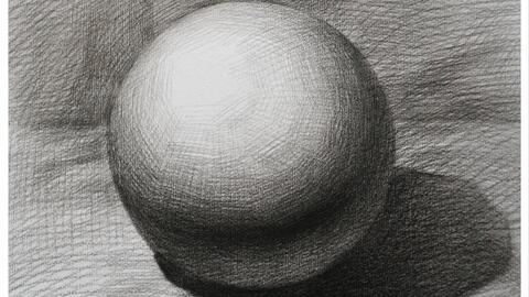 活动  素描静物教学-球体