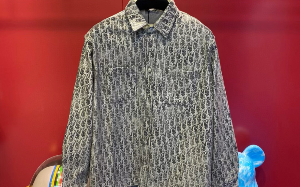 dior烫金牛仔外套男女同款
