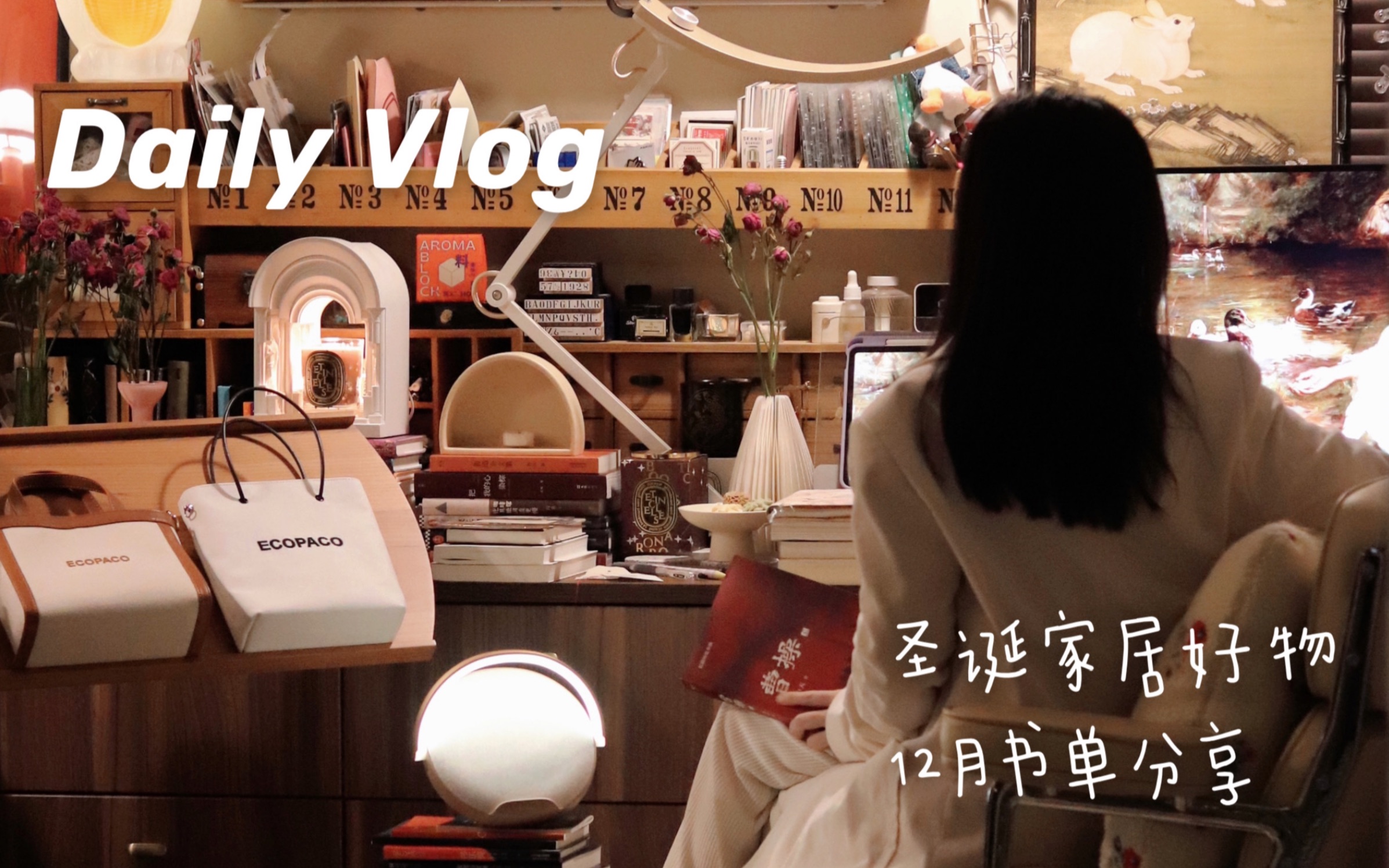 Daily Vlog|愿大家在这个冬季都能健康顺遂,好运多多|2022圣诞家居好物|冬季四件套|香薰|12月书单分享|哔哩哔哩bilibili