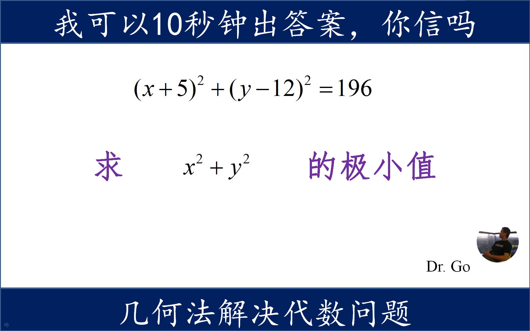 [图]求变量平方和极小值，几何图形法解代数问题