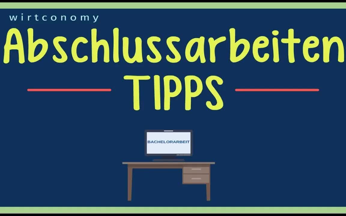 【德语】写毕业论文的五点建议 | Abschlussarbeiten Schreiben Die 5 besten Tipps哔哩哔哩bilibili