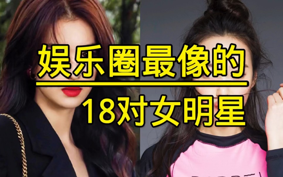 娱乐圈最像的18对女明星