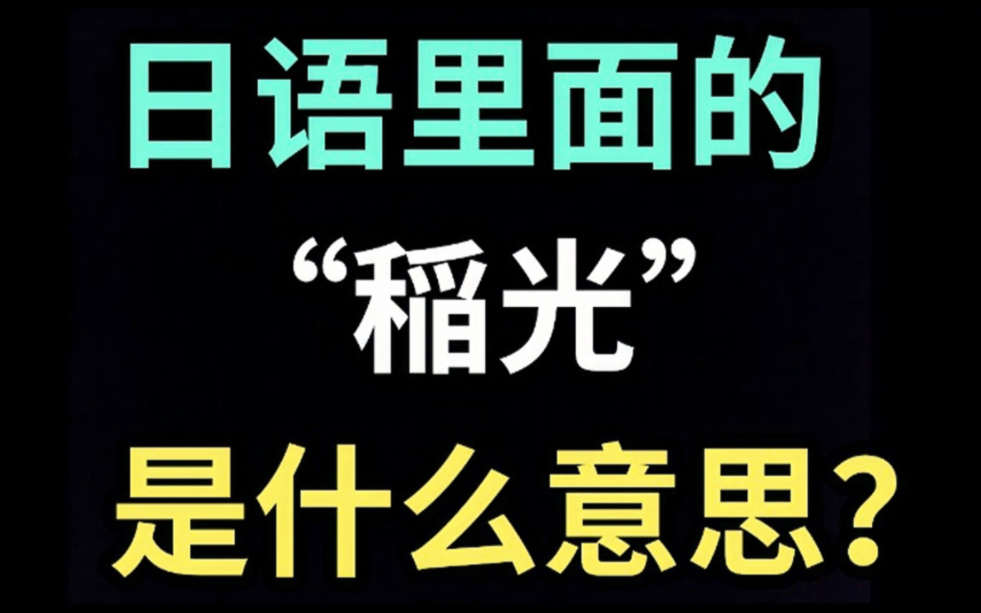 日语里的“稲光”是什么意思?【每天一个生草日语】哔哩哔哩bilibili