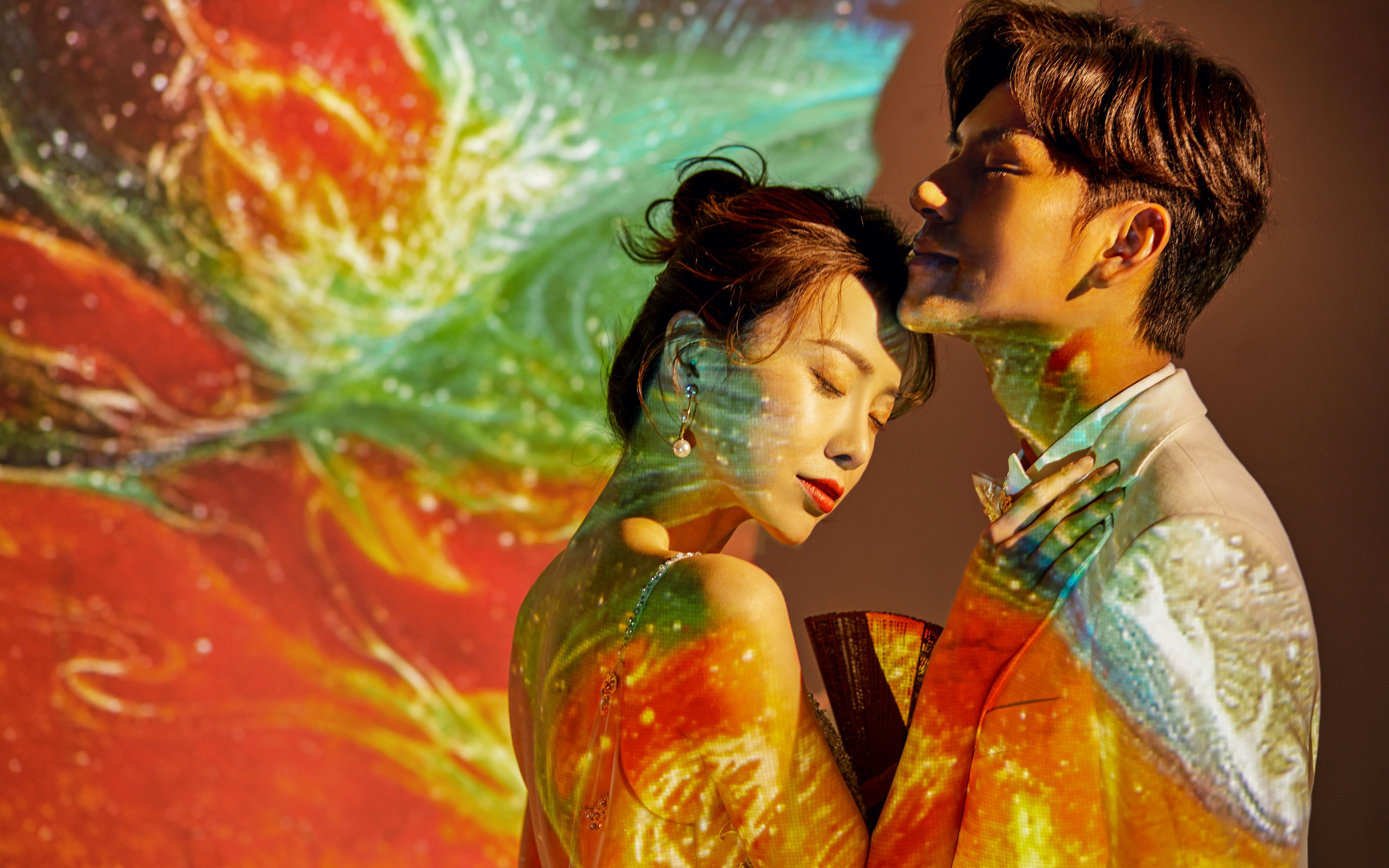 大鱼海棠国漫电影风婚纱照