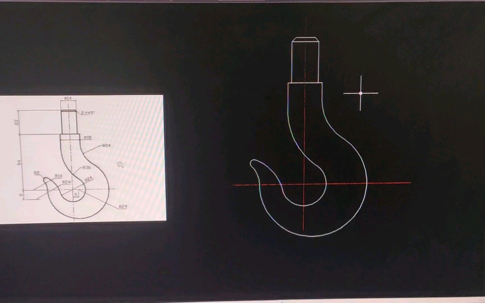 【AUTO2010 CAD】钩子的画法以及字体的调整,实拍,详细哔哩哔哩bilibili