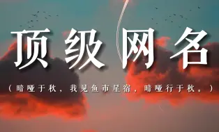 Download Video: 你见过最美的网名是什么？|| 盘点那些一眼就让你惊艳的网名！