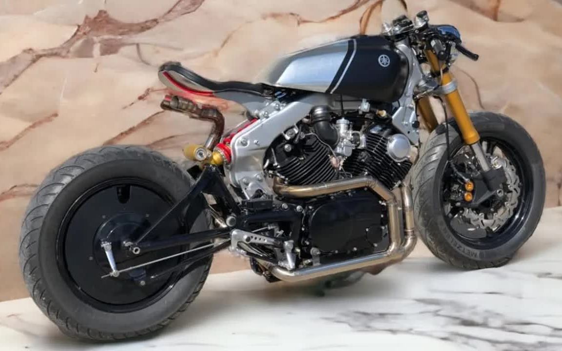 雅马哈xv750改 cafe racer 风格复古摩托车