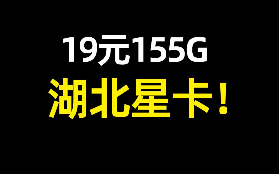 太超前了!19元155G流量,湖北城市限定流量卡流量!哔哩哔哩bilibili