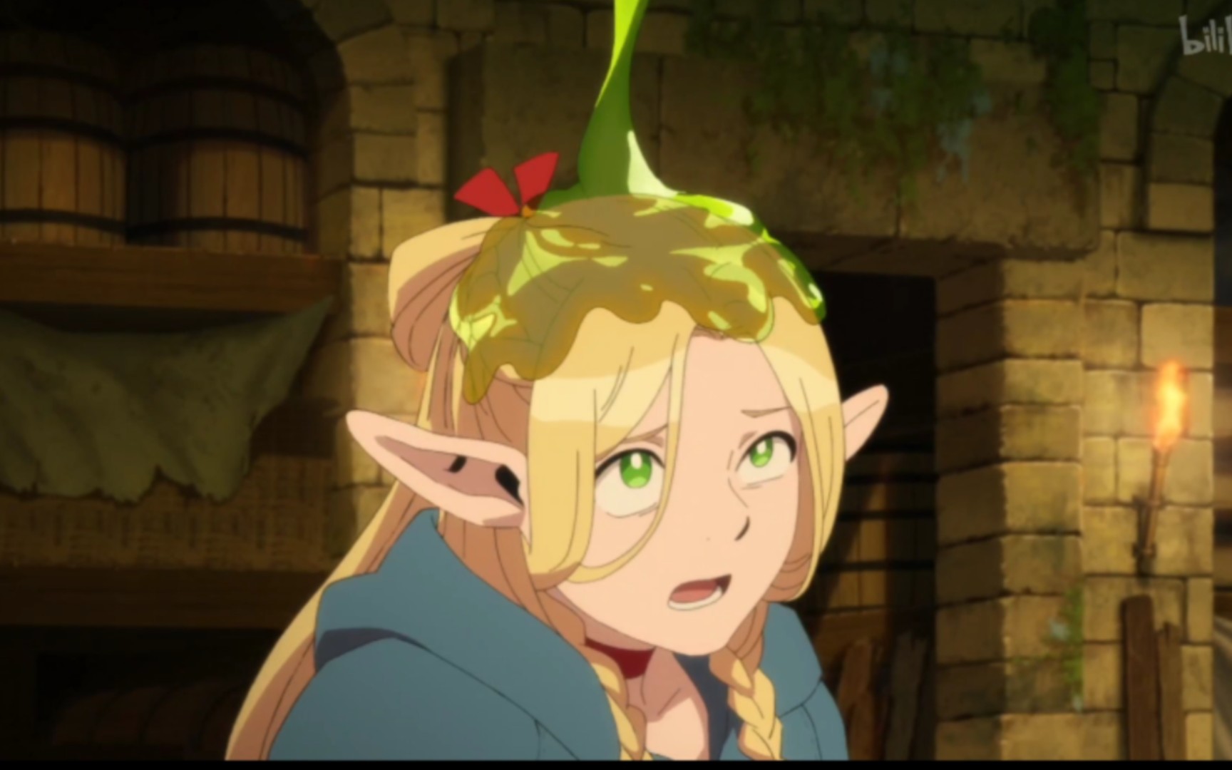 "大吵大闹的金发精灵7815被史莱姆用体液灌满了7815嘴巴