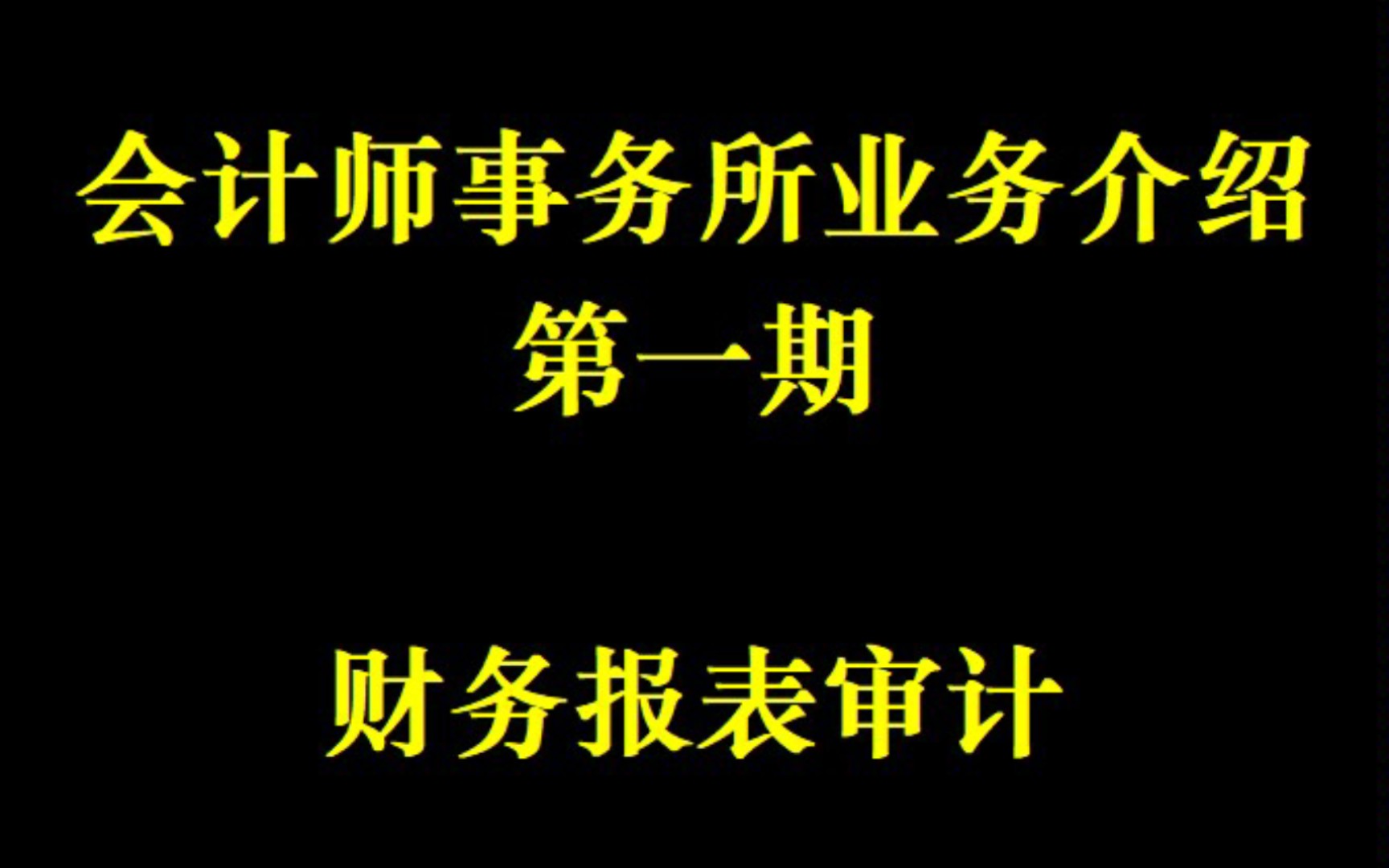 了解事务所——会计师事务所业务介绍第一期:财务报表审计哔哩哔哩bilibili