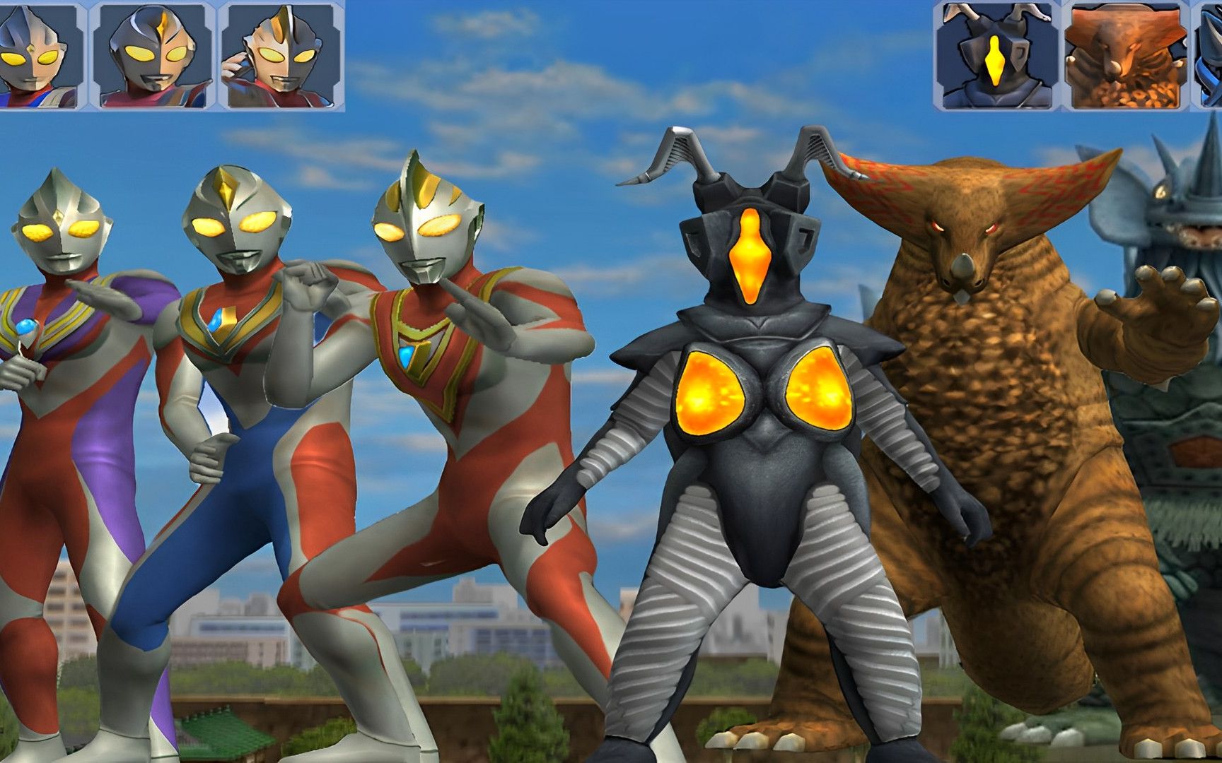 迪迦戴拿盖亚奥特曼vs怪兽杰顿哥莫拉泰兰德