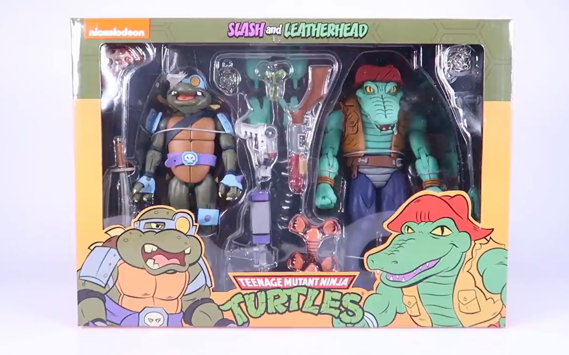 neca6寸邪恶龟slash675寸皮头鳄鱼双人套87动画忍者神龟3