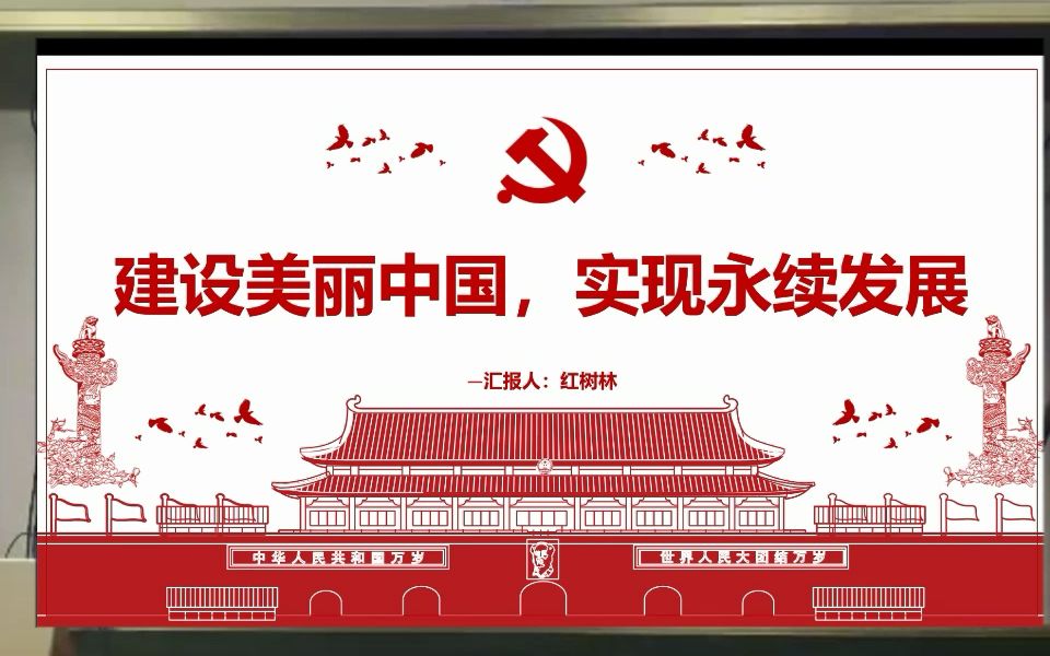 《建设美丽中国,实现永续发展》——"红树林"宣讲