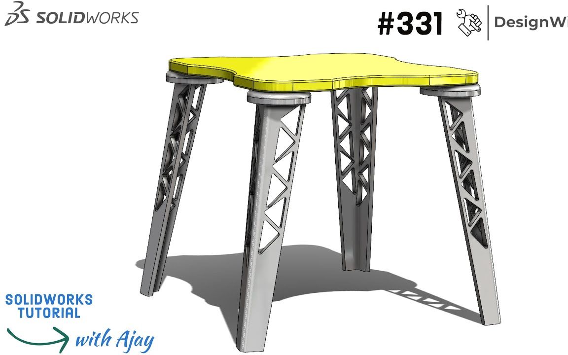 SolidWorks产品设计钢制家具椅子哔哩哔哩bilibili