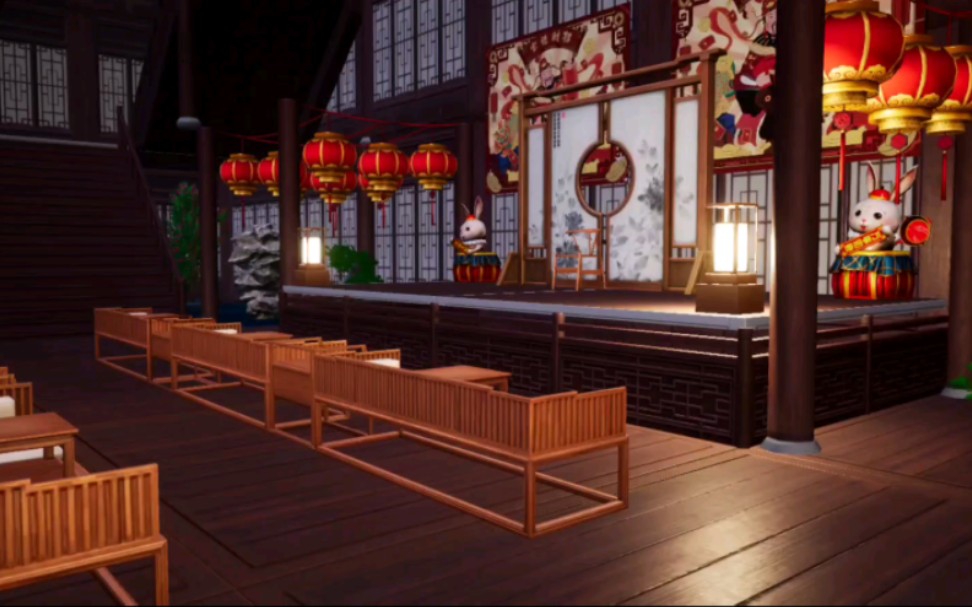 和平精英16级古风酒楼成品展示