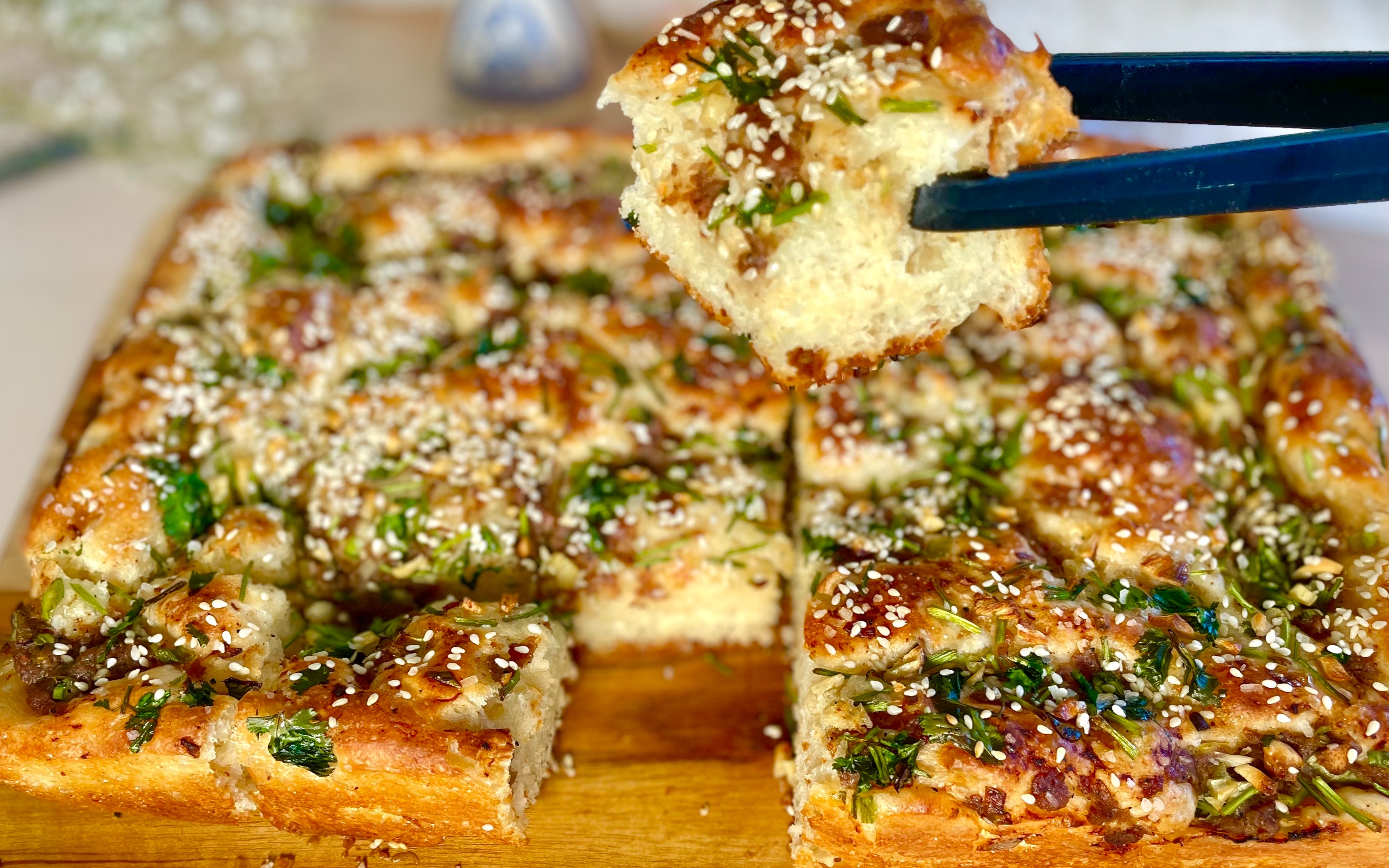 佛卡夏  简单好吃的意大利风味面包 focaccia哔哩哔哩bilibili