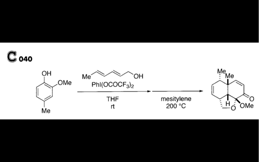 福山机理c040 通过分子内da反应和cope重排立体选择性合成顺十氢化萘