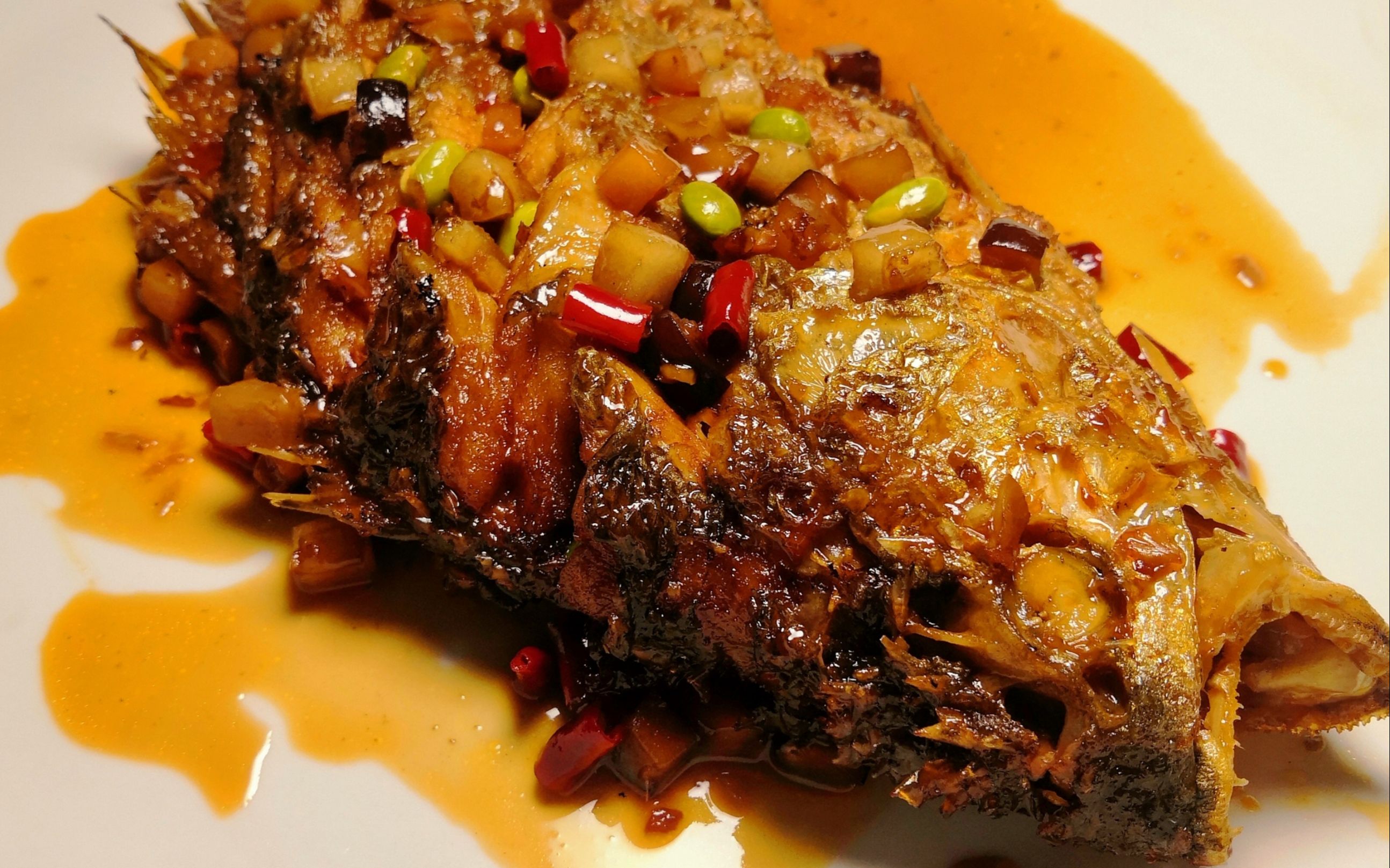 鲁菜:干烧大黄鱼_哔哩哔哩_bilibili