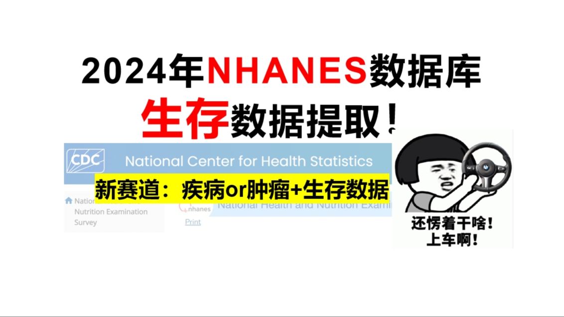 NHANES数据库生存数据提取 | 新赛道 | 新思路哔哩哔哩bilibili