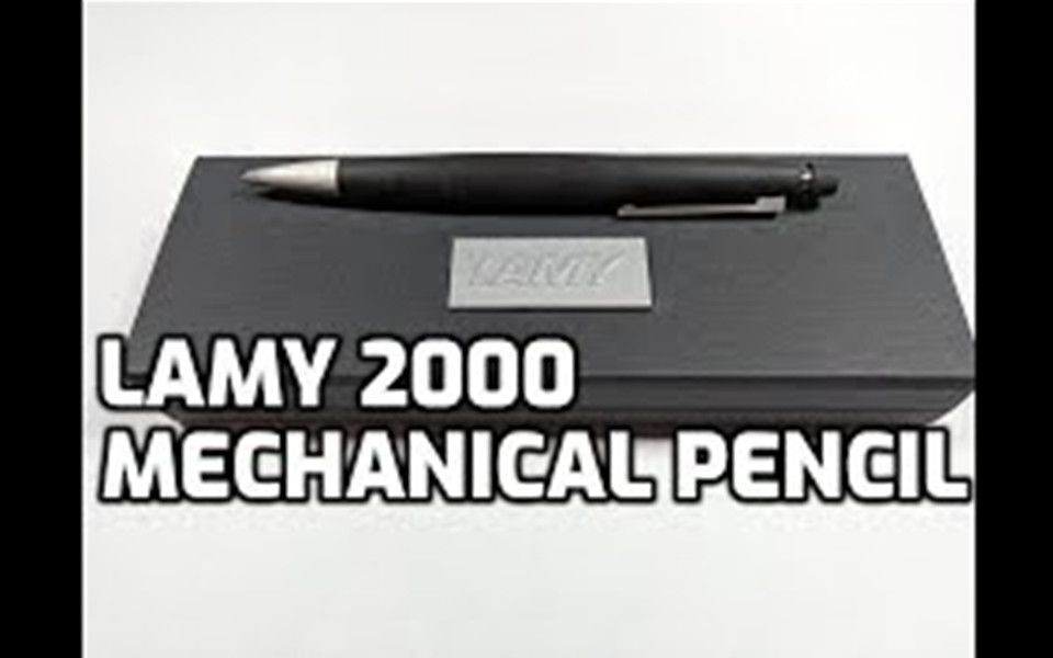 德国凌美 2000 自动铅笔 黑色 展示 Lamy 2000 (0.7mm) Mechanical Pencil Unboxing and Review哔哩哔哩bilibili