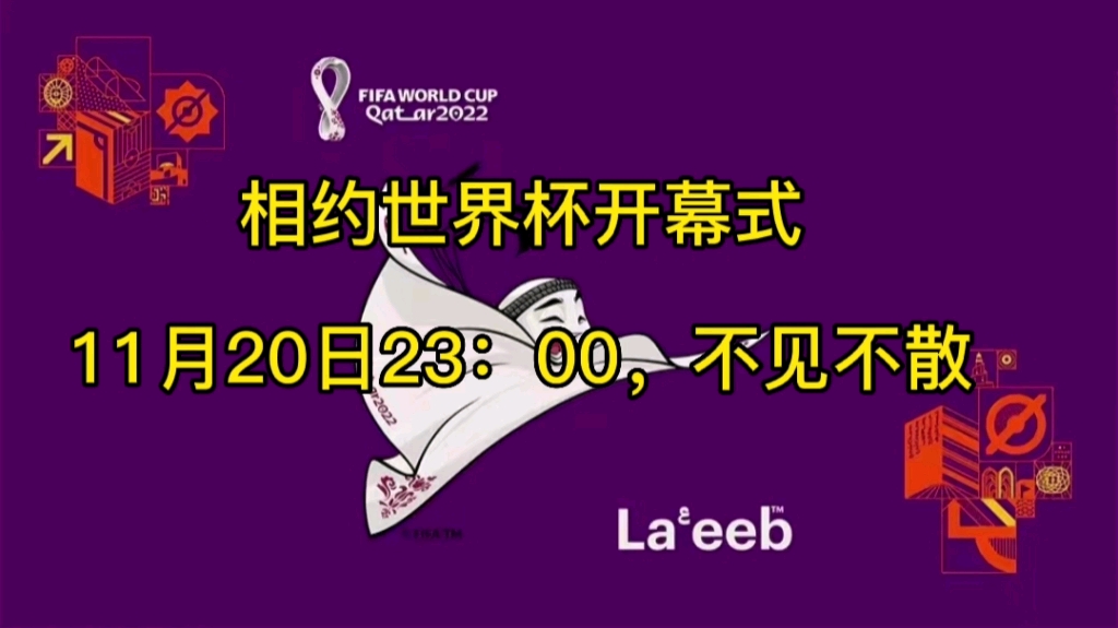 相约世界杯开幕式,11月20日晚23:00,不见不散!投入巨资的卡塔尔世界杯,肯定好看!哔哩哔哩bilibili