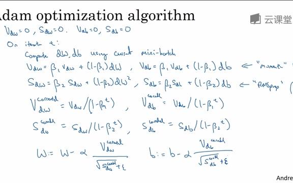 吴恩达 deeplearning.ai网课系列之优化算法——Adam 优化算法哔哩哔哩bilibili