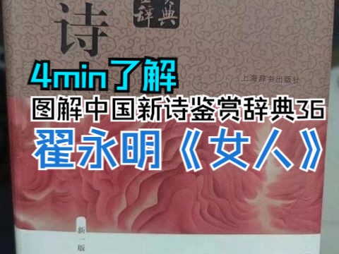 图解中国新诗鉴赏辞典第36首:翟永明《女人》哔哩哔哩bilibili