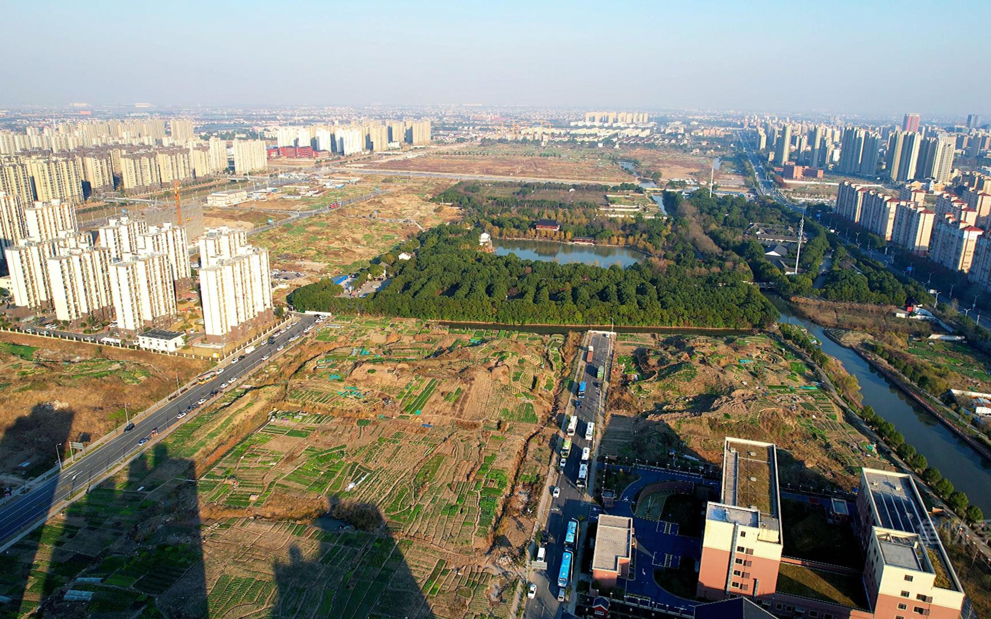 活动作品航拍上海市惠南镇35