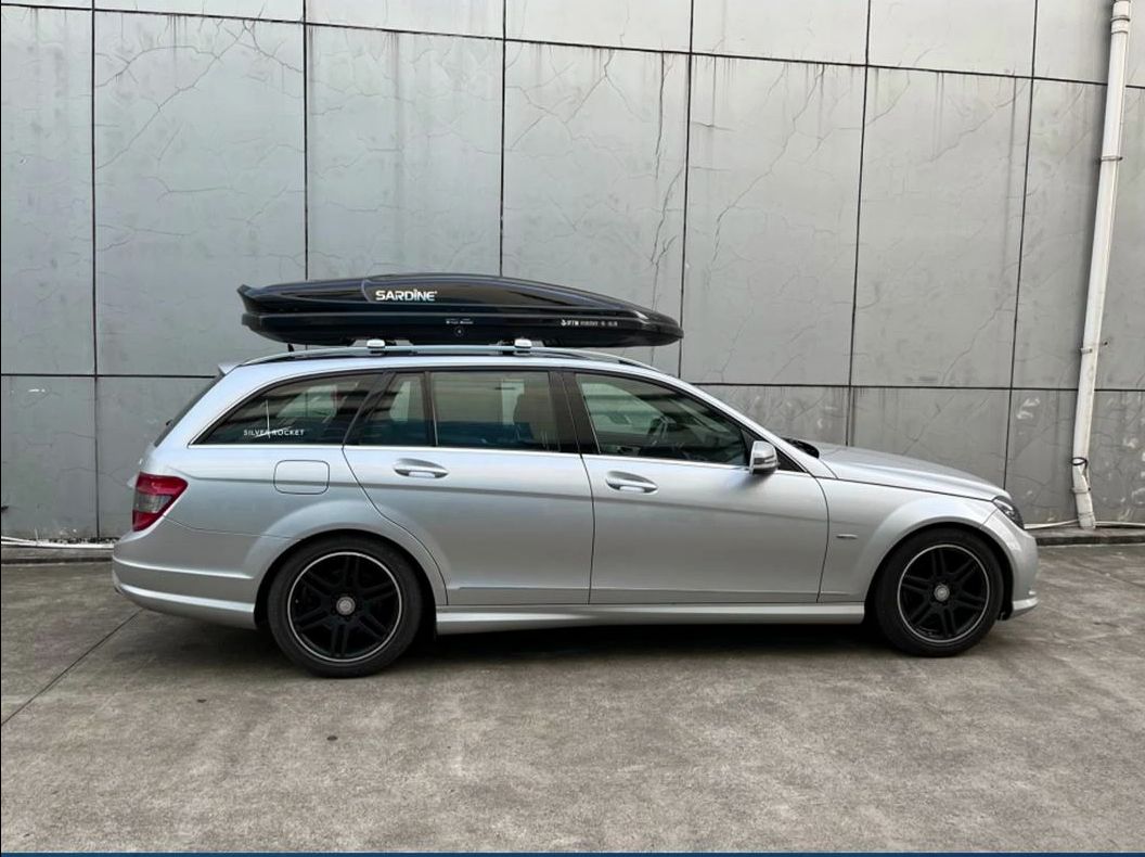 奔驰c级安装沙丁鱼运动款车顶行李箱