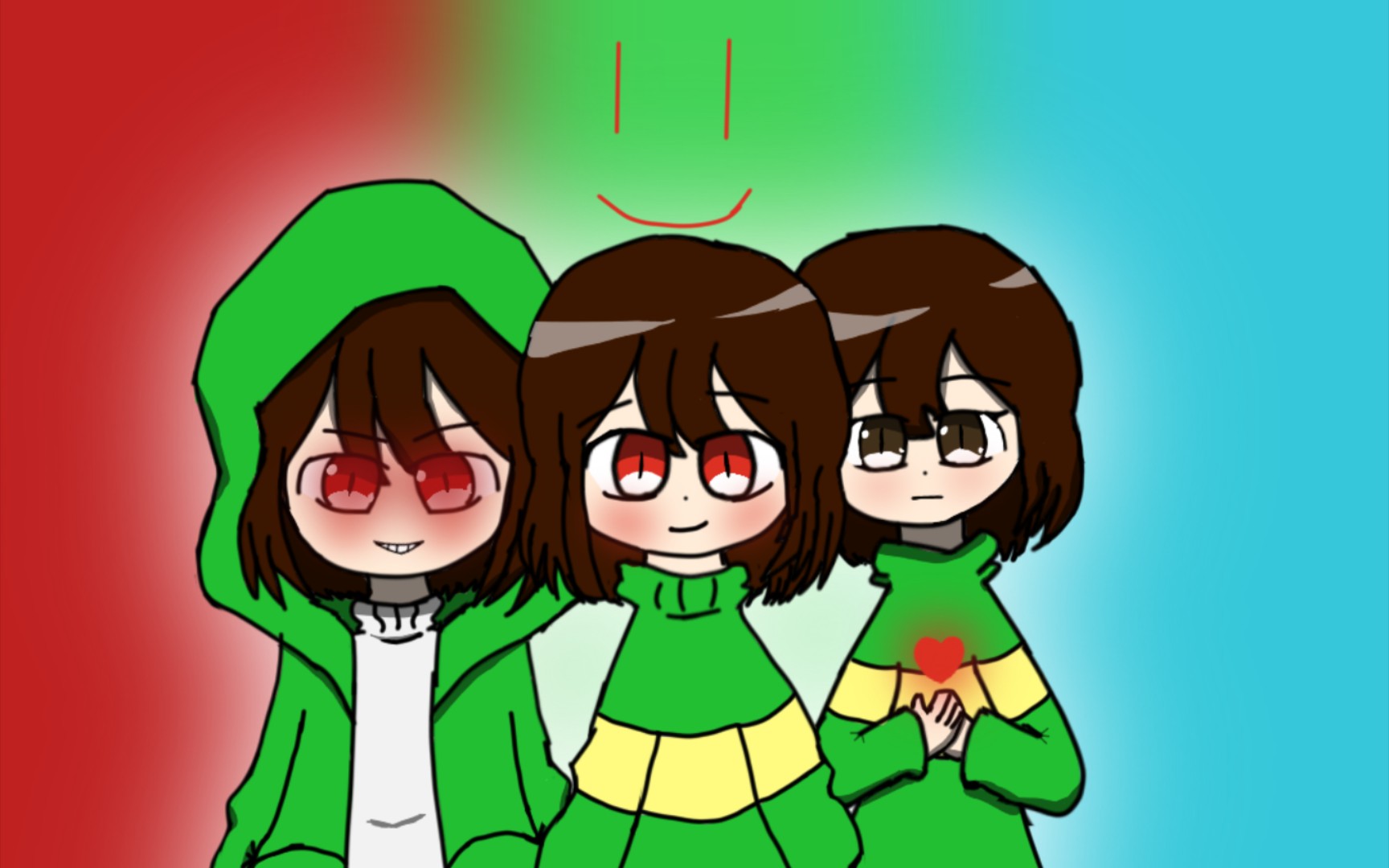 传说之下 画三只chara_哔哩哔哩_bilibili