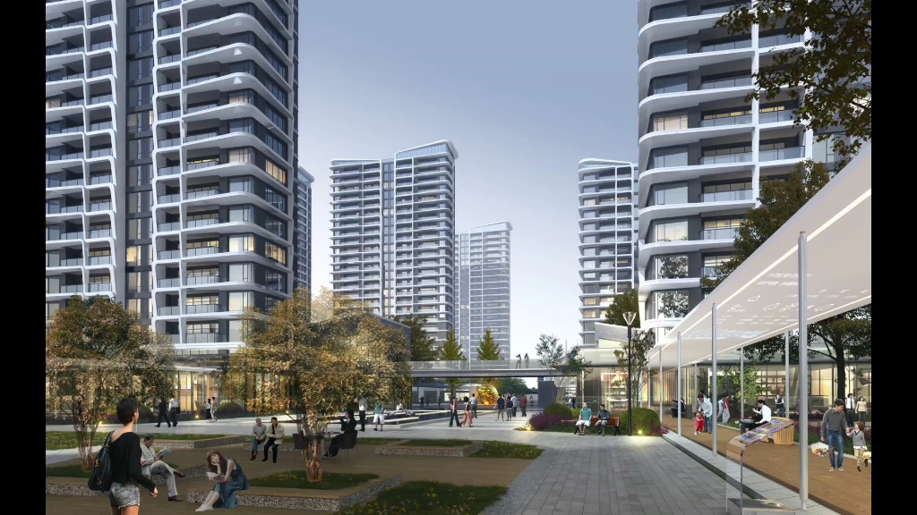 一套住宅小区效果图