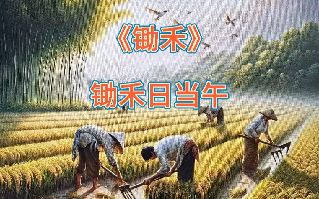 锄禾日当午 图片欣赏图片