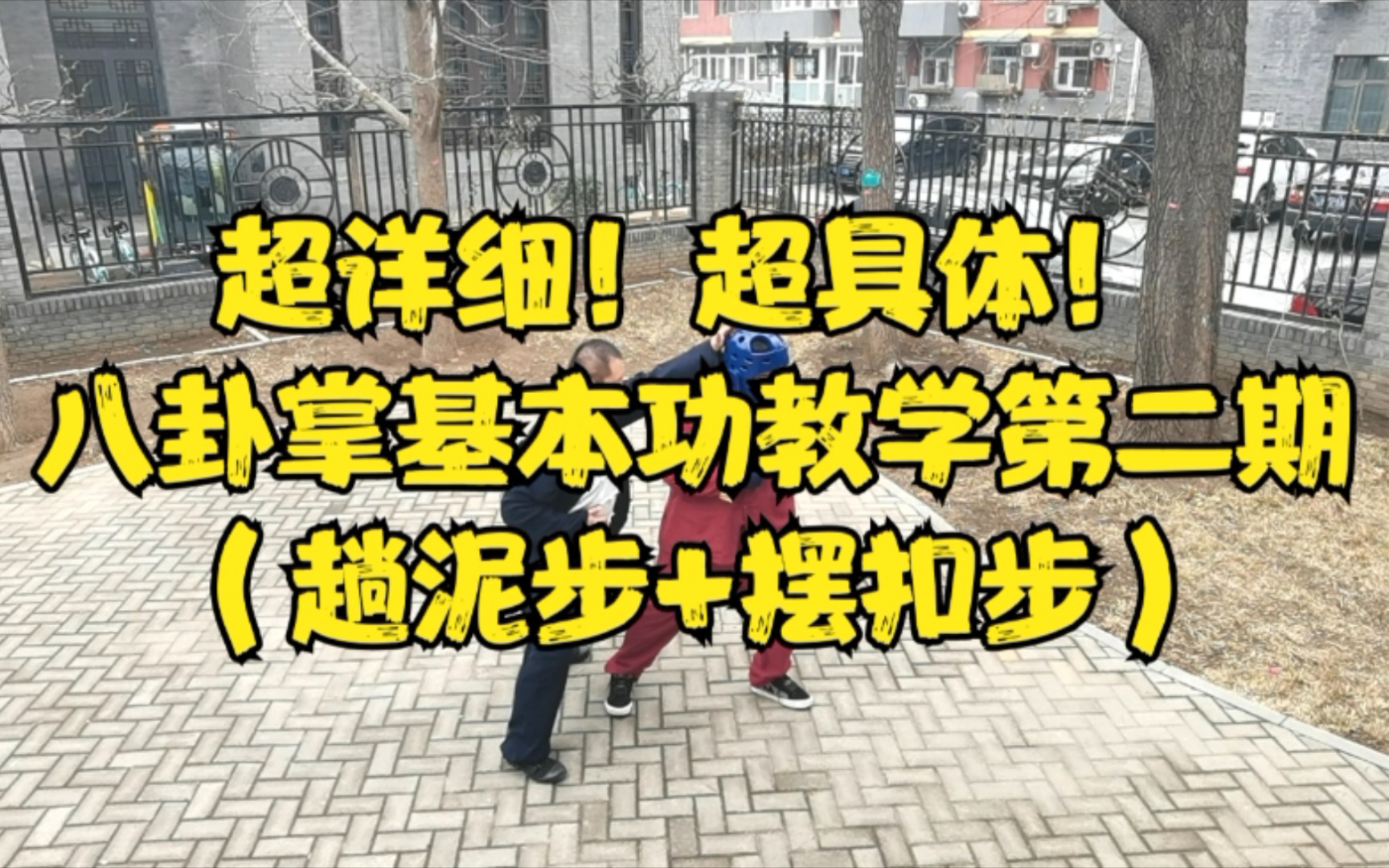 超详细的八卦掌基本功教学第二期——趟泥步 摆扣步!