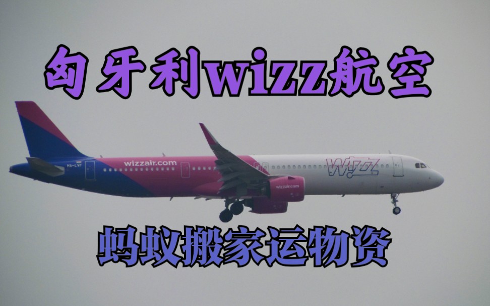 匈牙利wizz航空三架a321neo来深圳,蚂蚁搬家运物资哔哩哔哩bilibili