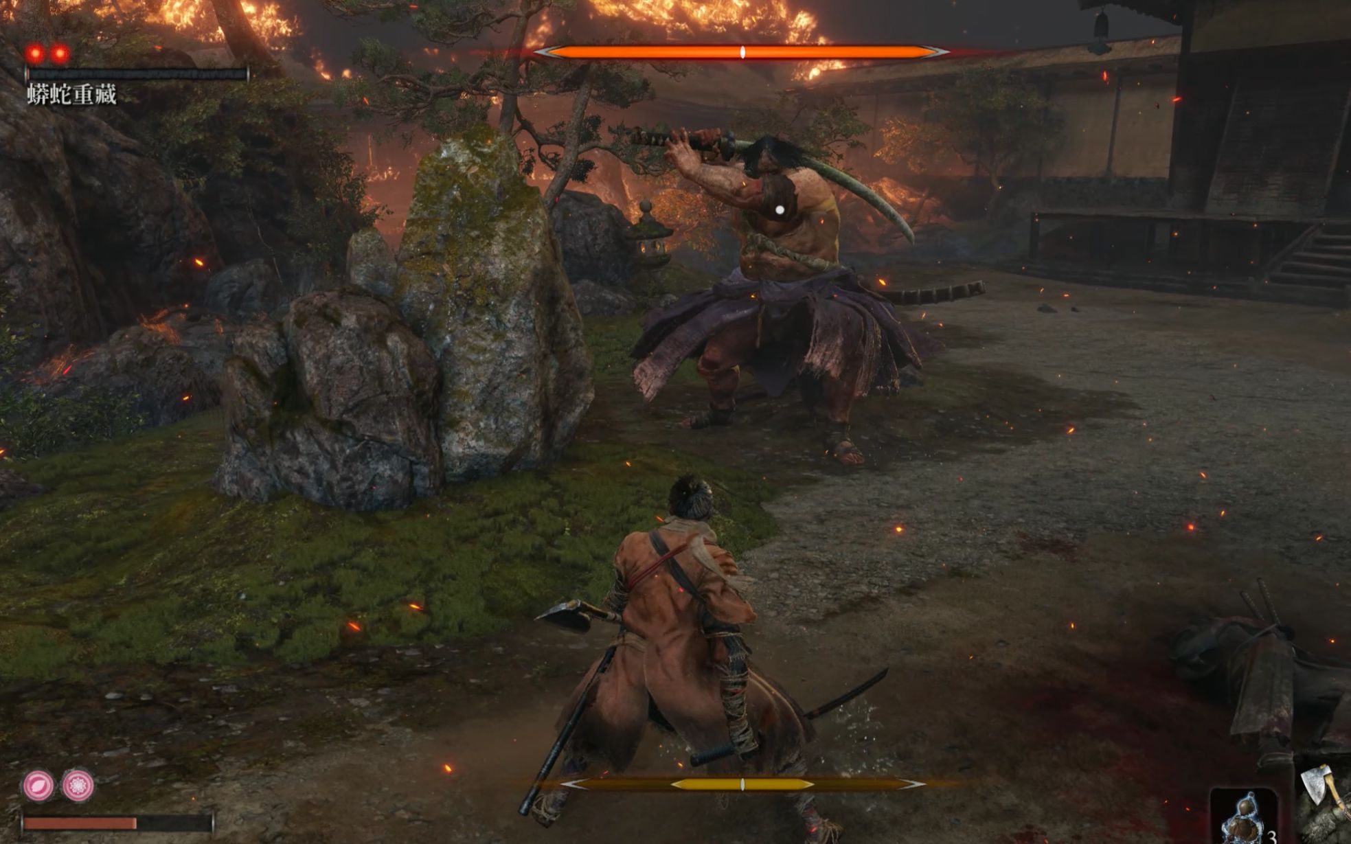 【只狼】一周目蟒蛇重藏,精英怪里比较diao的兄贵,蝴蝶夫人的看门壮汉