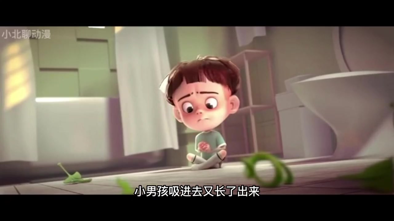 动漫短片#搞笑动漫 小男孩吃西瓜不吐西瓜籽,竟变成了西瓜仔.