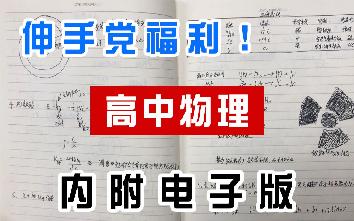 [图]高中物理冲刺100分的学霸笔记【内附电子版】