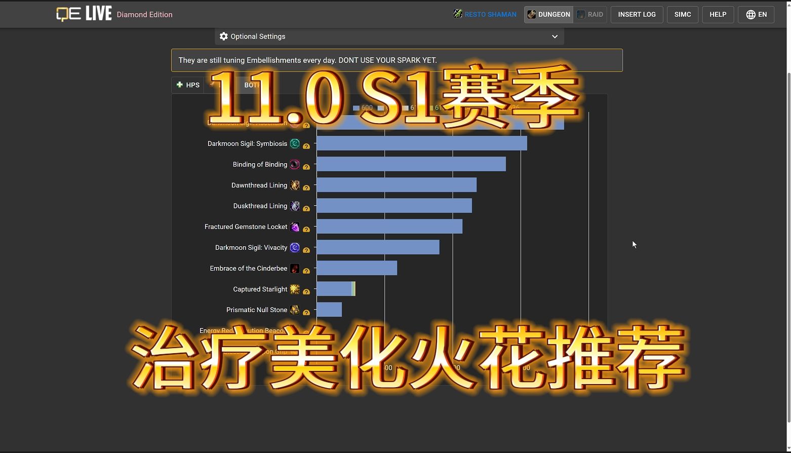 【魔兽教学】11.0治疗美化火花装备制作策略推荐(初期过度、后期毕业)魔兽世界攻略