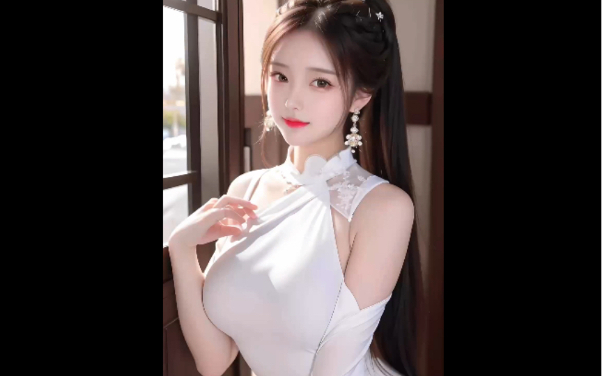 纯净白衣女神:ai美女倾国倾城