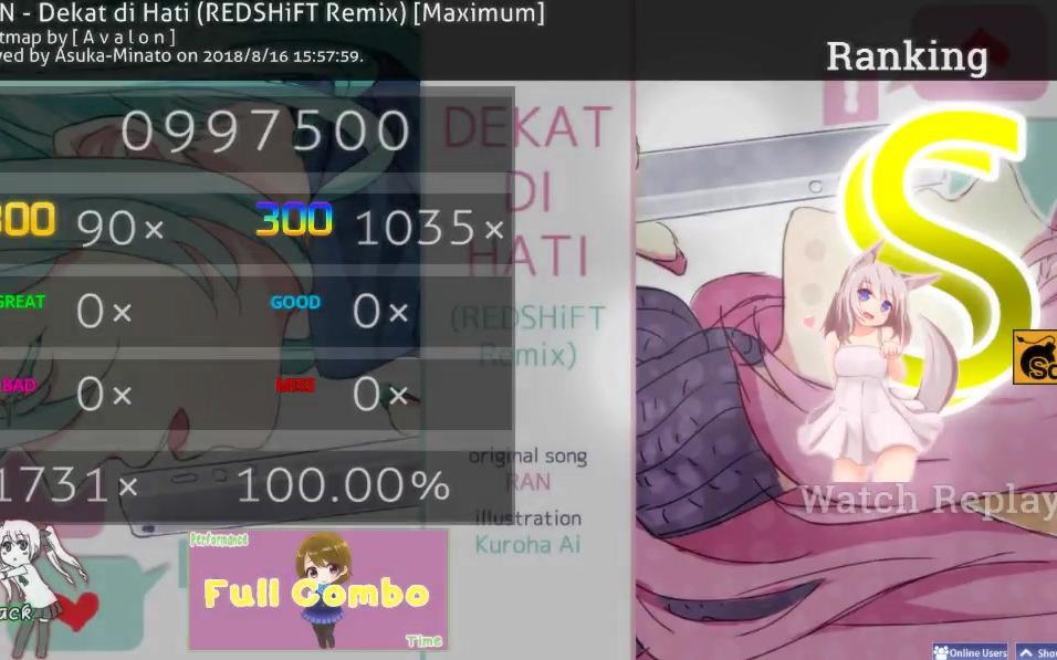 [图]osu!mania #12 3.39stars SS Dekat di Hati